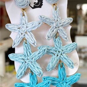 Blue Starfish Earrings